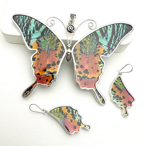 PERUVIAN BUTTERFLY INLAY STERLING SILVER JEWELRY