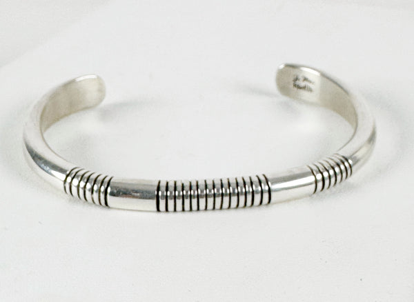 ALL SILVER J. NEZ CUFF (WRIST SIZES 6-8")