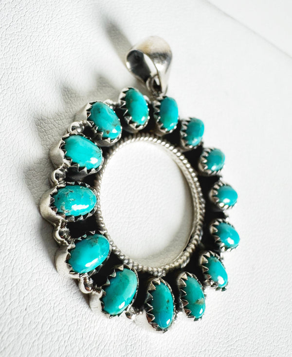 KINGMAN TURQUOISE SUN PENDANT (M90)