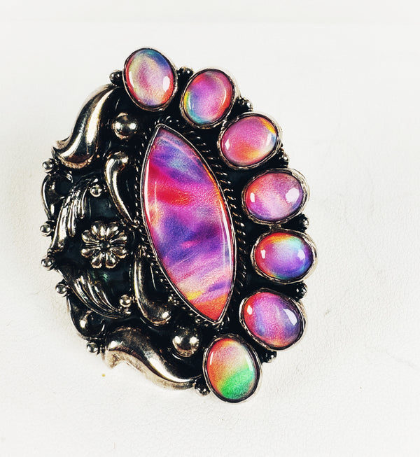 PINK OPAL ADJUSTABLE RING (CH2)