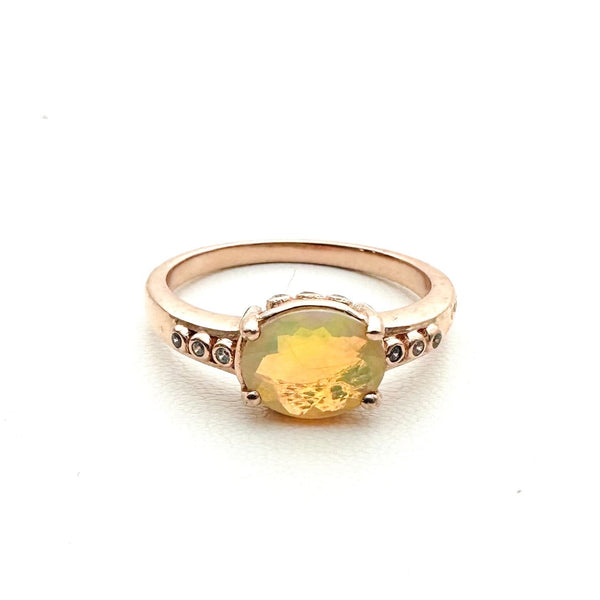 FACETED WELO OPAL BAND RING SIZE 12 (DF11)