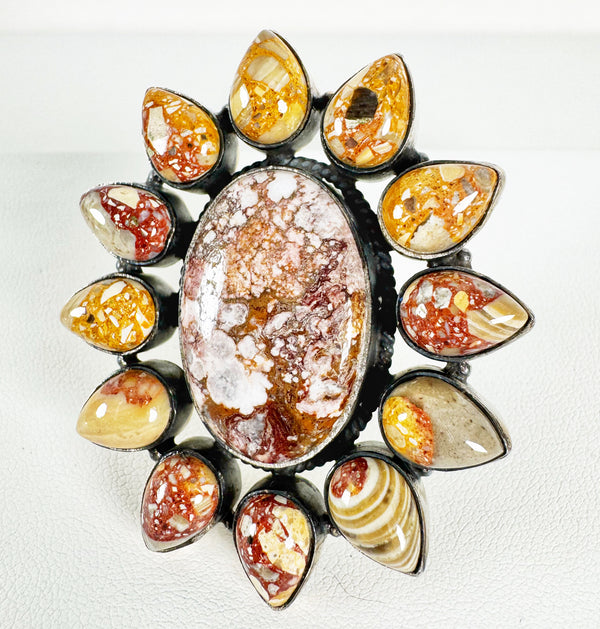 WILD HORSE & JASPER ADJUSTABLE RING (MW69)