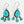 Load image into Gallery viewer, BLUE HOWLITE DROP FISH HOOK EARRINGS (RB29)
