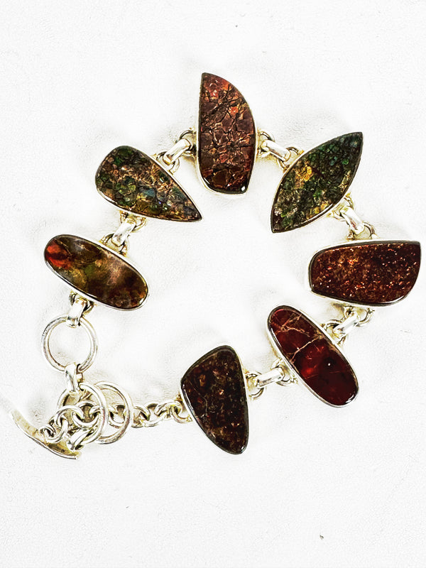 CANADIAN AMMOLITE TOGGLE BRACELET 7-9" (CH8)