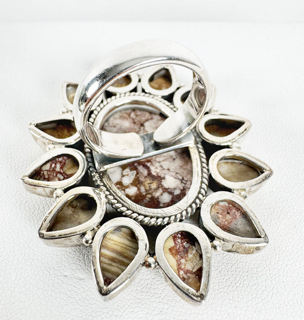 WILD HORSE & JASPER ADJUSTABLE RING (MW69)