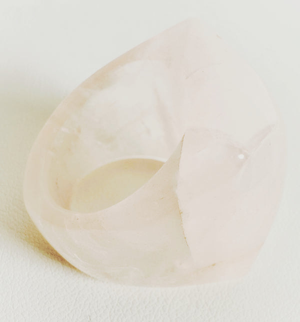 ROSE QUARTZ STATEMENT RING SIZE 9 (MW89)