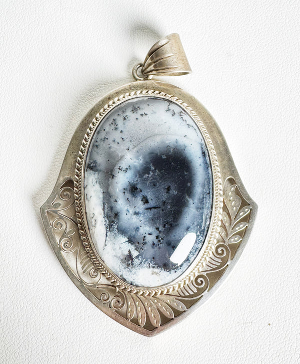 DENDRITIC AGATE VINTAGE PENDANT (MW91)