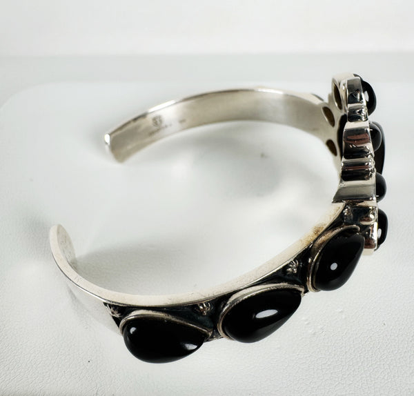 HESPERA BLACK ONYX SUN & MOON ADJUSTABLE CUFF (MW68)