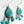 Load image into Gallery viewer, BLUE HOWLITE DROP FISH HOOK EARRINGS (RB29)
