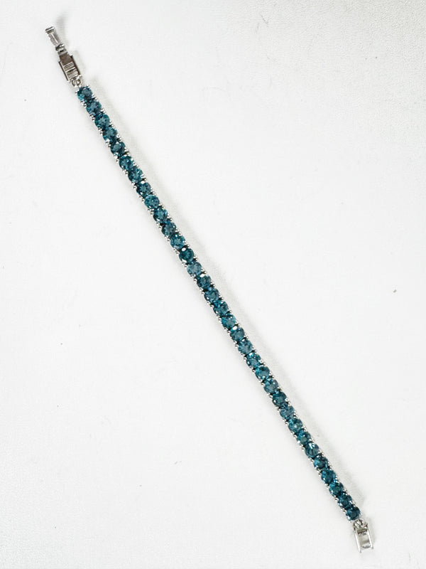 LONDON BLUE TOPAZ 8" TENNIS BRACELET (RB41)