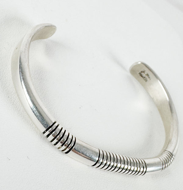 ALL SILVER J. NEZ CUFF (WRIST SIZES 6-8")