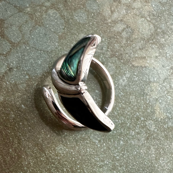 ABALONE MERMAID TAIL ADJUSTABLE RING