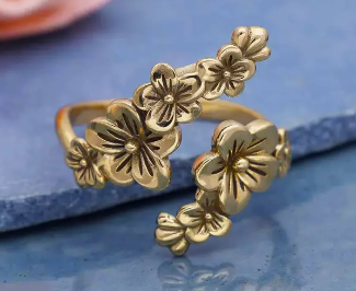 CHERRY BLOSSOMS ADJUSTABLE RING