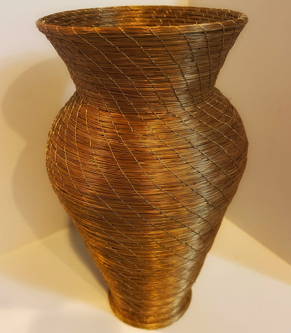 GOLDEN GRASS CONTEMPORARY VASE