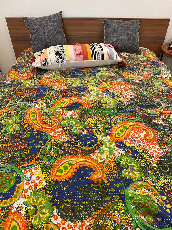 VINTAGE INDIAN KANTHA QUILT