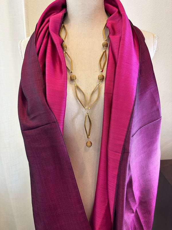 SILK REVERSIBLE NEPALI PASHMINA