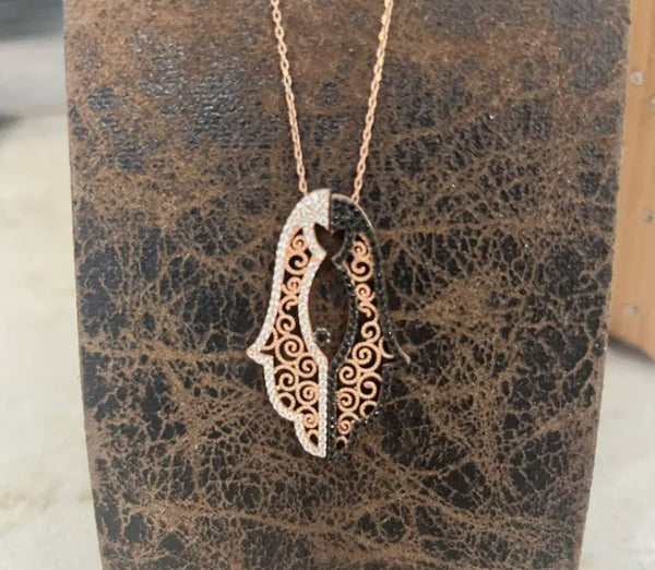 ONYX HAMSA NECKLACE