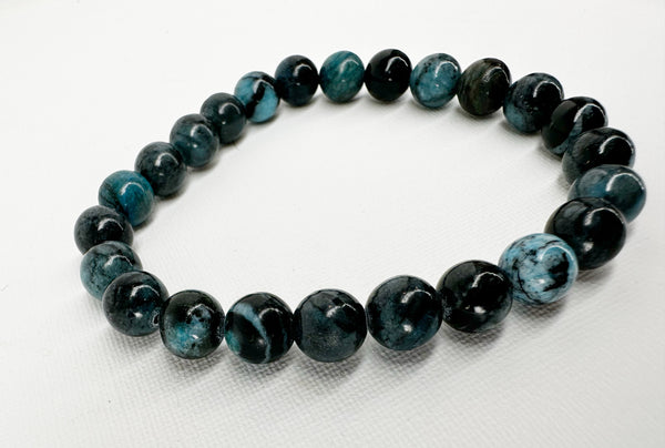 8MM PICASSO JASPER BLUE BRACELET